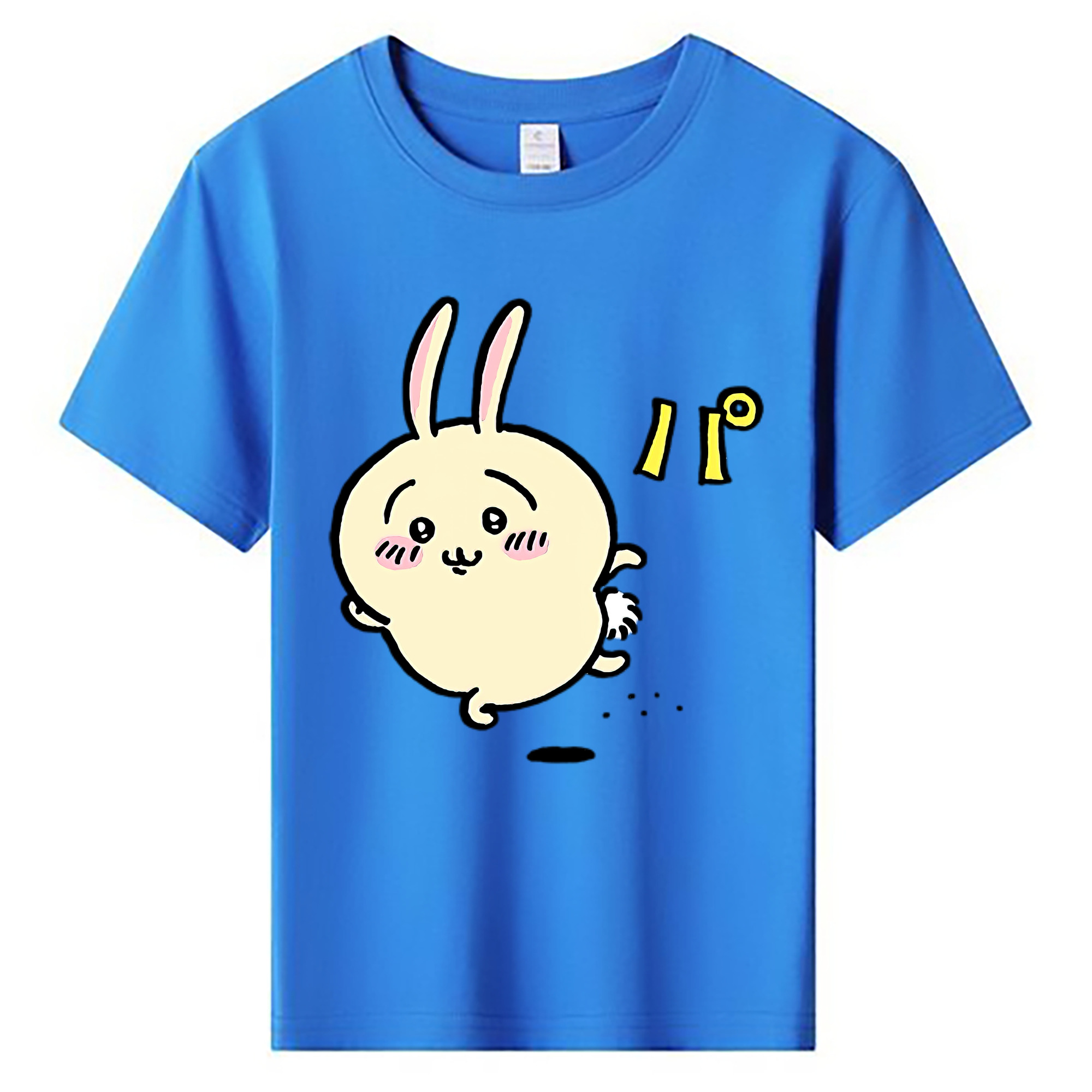 （画像用） ちいかわ うさぎ Chii-kawa usagi 綿100％キッズTシャツ（フロントプリント）